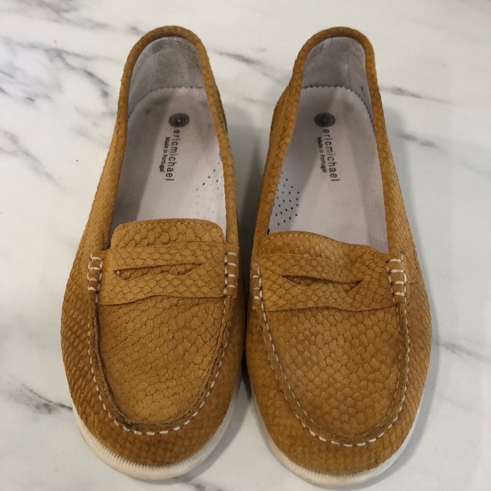 ERIC MICHAEL Bella snakeskin loafers